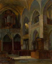 Interior of St. James Church in Levoca, 1910-1920.