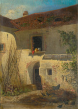 Old farmyard in Jur, after 1860.