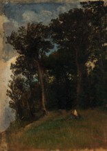 At the edge of a forest, 1890-1910.