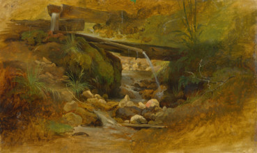 Mountain stream, 1860-1890.