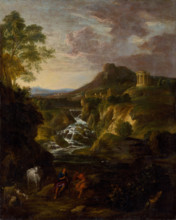 Landscape with the Cascades of Tivoli, 1650.
