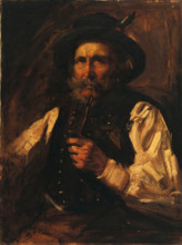 Portrait of a man with a pipe, c1930.