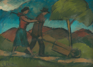 Returning from work, 1920-1924.