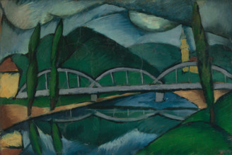 Landscape with bridge, 1922.