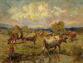 Cows Grazing, around 1923.