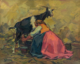 Milking, around 1937.