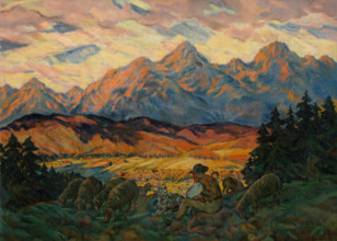 Chief Shepherd with Sheep, 1926-1929.