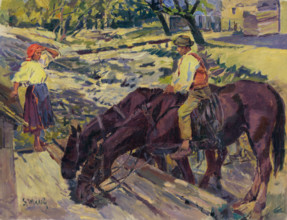 Watering Horses, 1949.