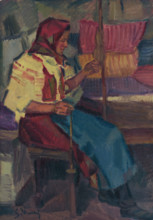 Spinner from Morký Háj, around 1934.