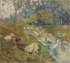 Geese Herder, around 1925.