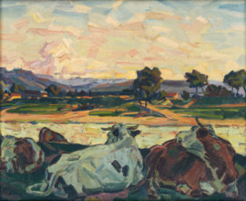 Cows on a River Bank, 1930-1935.