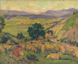 Landscape with Sheep, around 1936.