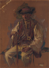 Portrait of a Standing Man in a Folk Costume, 1925-1930.