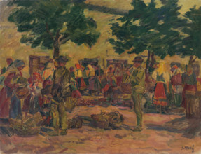 Pezinok Market, around 1935.