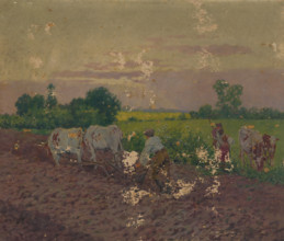 Ploughing, around 1906.