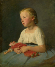 Little girl with a doll, 1863.