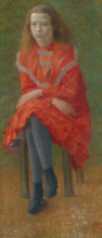 Seated girl, 1910-1915.