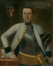 Portrait of Captain Marcus Horváth-Stancic, (Marek Horvath-Stansith), aged twenty-nine, c1763. Army