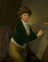Count Ján Hadik sketching Stunder's portrait, c1797.