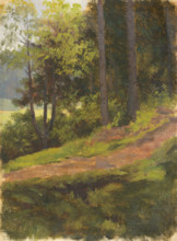 Path on the edge of a forest, 1860-1900.