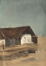 House in a village, 1860-1900.