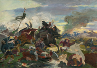 The Death of Tomory in the Battle of Mohács, around 1895-1896.