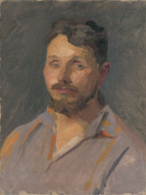 Portrait of Halász-Hradil, 1910-1920. Possibly a portrait of Slovak artist Elemír Halász-Hradil.