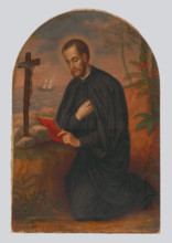 Praying Priest Saint by the Cross 1861, 1861.