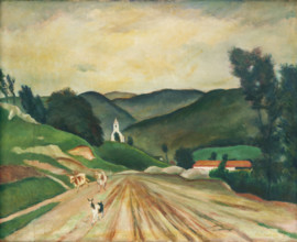 Plavecké Podhradie, 1931. Rural scene.