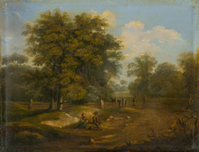 Landscape with figures, 1860-1870.
