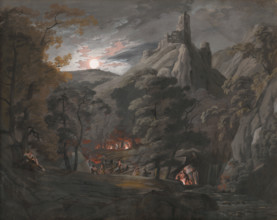 Military camp in the forest, 1820-1830.