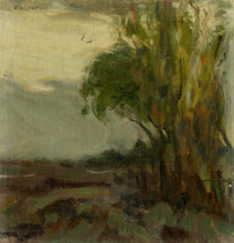 Landscape sketch with tree, 1900-1910.