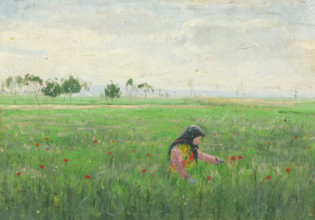 Woman in a Meadow, around 1900.