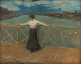 Woman on a bridge, 1907.