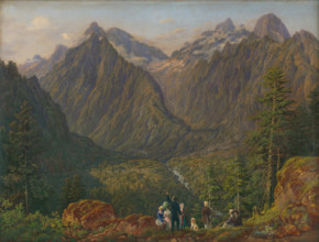 Landscape in the Tatras with figures, 1851.