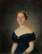Portrait of Augusta Tibély, née Grossmann, around 1849.
