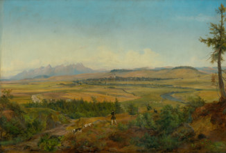 View of Spisská Nová Ves, 1860-1863. Town near the High Tatras in the Kosice Region of Slovakia.