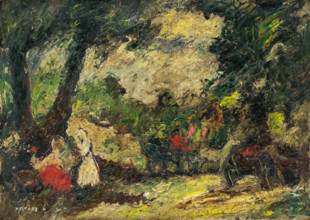 Scene in a park, 1920-1929.