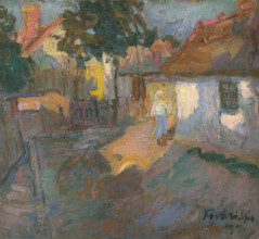 Szolnok, 1910. Rural scene in Hungary.