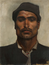 Head of a Man with a Brimmed Hat, 1870-1900.
