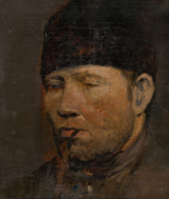 Head Study of a Peasant with a Pipe, 1880-1900.