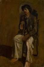 Seated Gypsy with a Staff, around 1900.