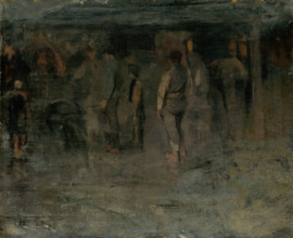 Gloomy Fair II. (Sketch of a Group of Men), 1880-1885.