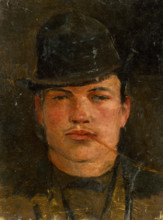 Head of a Lad with a Stiff Hat and a Cheroot, 1890-1900.