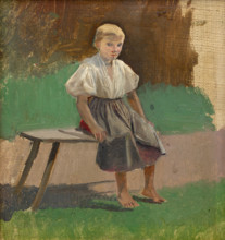 Study of a Seated Peasant Girl, 1880-1900.