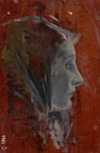 Study of Female Head from Profile, 1880-1900.
