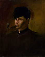 Dandy in Fur Cap with Pipe, 1877-1880.