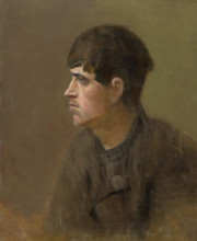 Half-Figure of a Young Man from Profile, 1880-1900.