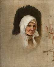 Village Woman in a White Scarf, around 1873-1874.