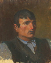 Study of a Young Man in a Dark Vest, 1880-1900.
